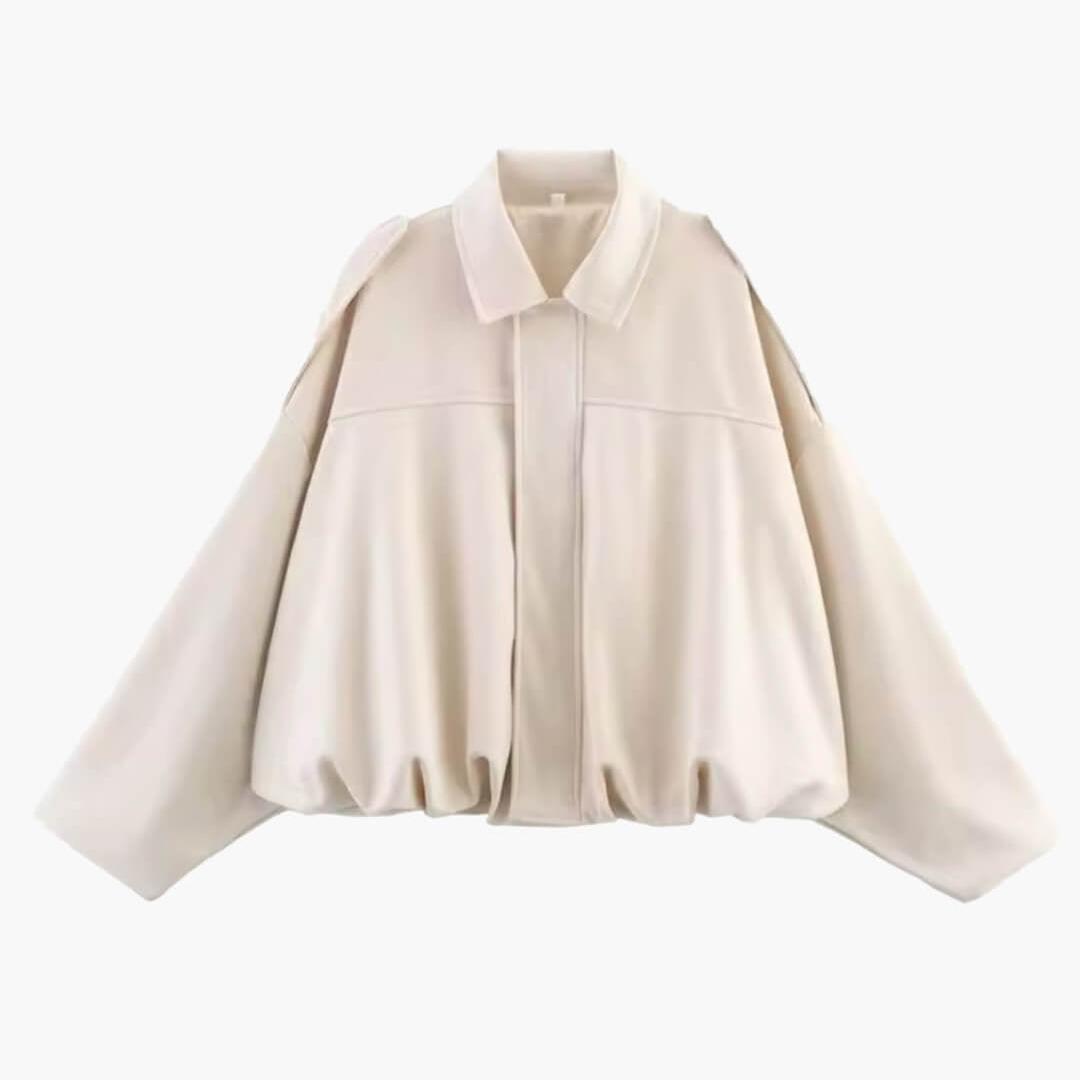 Vintage Relaxed Bomber Jacket featuring Ribbed Cuffs Everyday Outerwear by Lilla